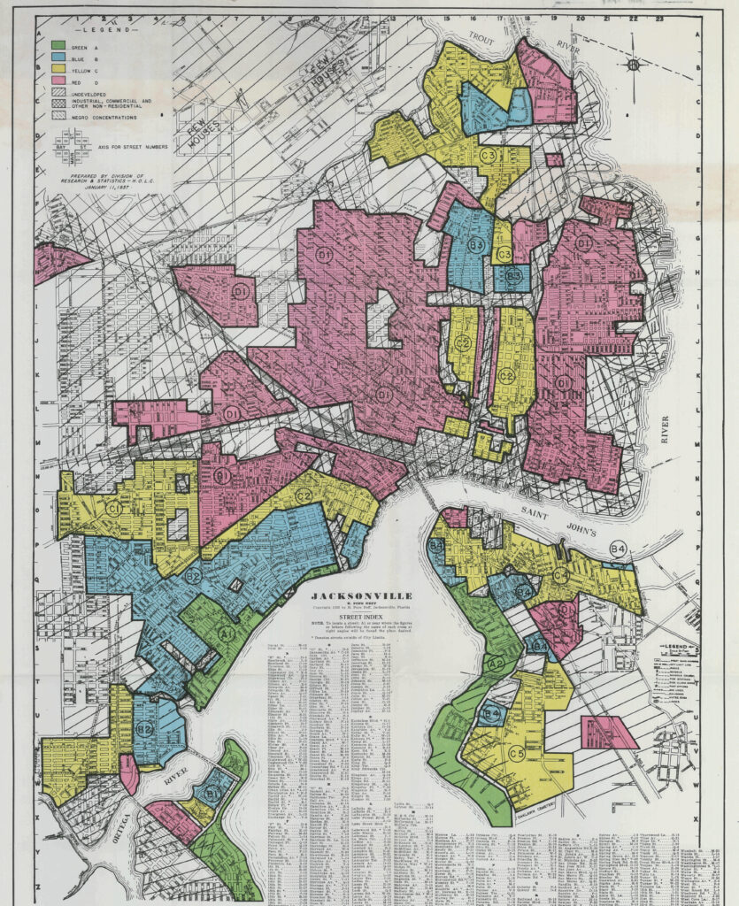 JAX Redlining map